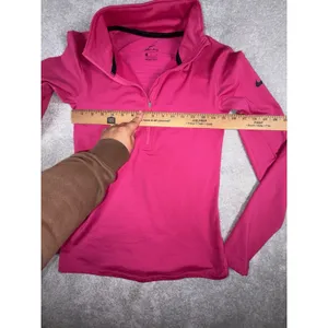 nike womens pink half zip running pullover medium thumbnail 7
