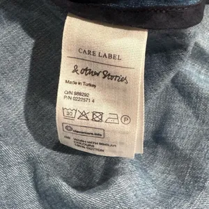 NEW & Other Stories Denim Blue Chambray Long Sleeve Short Dress Women’s 4 thumbnail 6