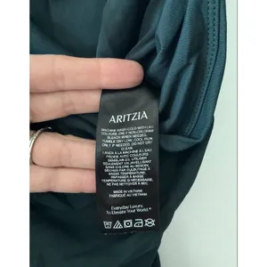 ARITZIA Contour Cowl Neck Teal Green Ruched Sleeveless Bodysuit Womens XS thumbnail 5