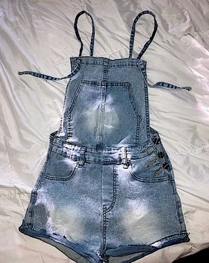 Size xs Light-wash Jean Style Romper Outfit thumbnail 1