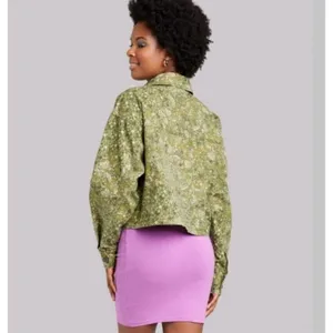 NWT Womens Wild Fable Floral Print Cropped Shacket Canvas Jacket - Sz XS thumbnail 3