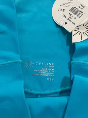 OFFLINE By Aerie Real Me Crossover High Waisted 7” Bike Short Blue Medium thumbnail 4