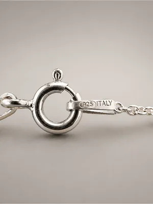 Sterling Silver Modern Swirl Pendant Chain Link Necklace thumbnail 3