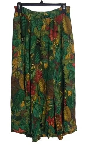 Karen Kane Women's Tropical Floral Maxi Skirt Green Multi Size 10 thumbnail 1