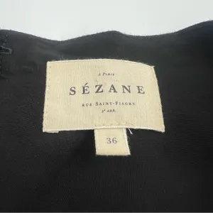 Sézane Naya Flannel Black White Check Blouse Sz‎ 36 US 4 thumbnail 4