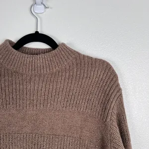 Stitches‎ & Stripes Brown Mock Neck Knit Pullover Sweater Size M thumbnail 2