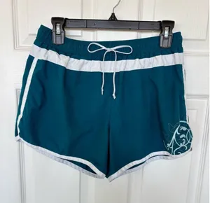 Athleta Teal Running Shorts Lined Drawstring Athletic Women’s S thumbnail 1