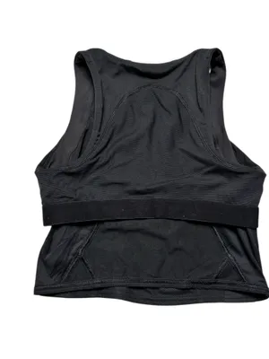 Lululemon Black Longline Sports Bra Size 6 Mesh High Neck Athletic thumbnail 5