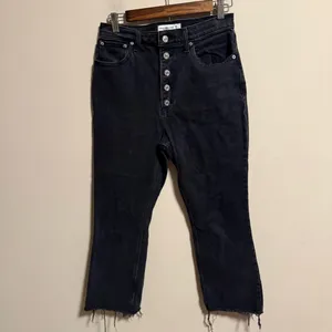 Abercrombie & Fitch The Kick Flare Ultra High Rise Jeans Black- Size 28 (6R) thumbnail 4