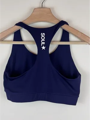 SoulCycle Stars & Stripes Navy White Racerback Sports Bra Women’s M Activewear thumbnail 7
