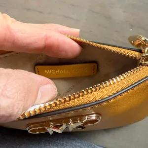 Michael Kors Parker Marigold Leather Zip Card Case Wristlet Wallet NWT thumbnail 5