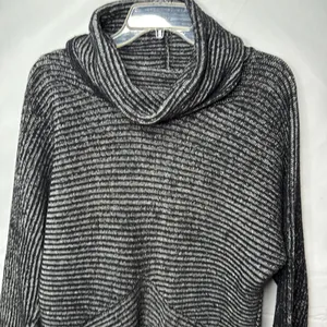 NWOT All saints cowl neck dead wood Altair black gray warm sweater sz Small thumbnail 2