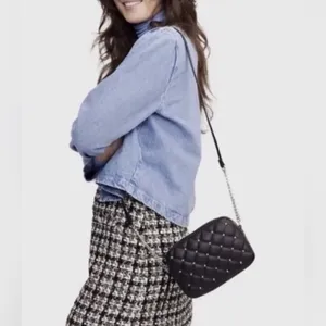 Rebecca Minkoff Diamond Quilt Studded Top Zip Crossbody Bag NWOT thumbnail 2