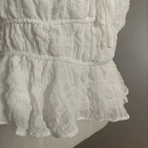 Petal & Pup Puff Sleeve Crop Top White thumbnail 9