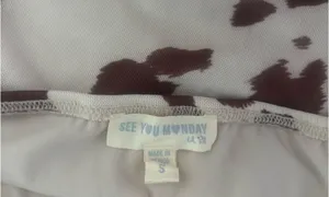 Sincerely Jules Cow print mini skirt thumbnail 3