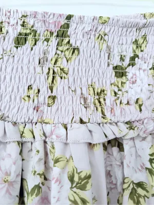 Wild Fable Floral Tiered Maxi Skirt Smocked Waist Boho Size Medium NWT thumbnail 2
