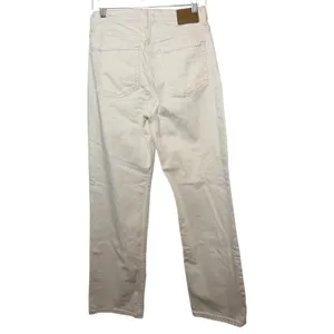 Aeropostale High Rise Baggy White Cream Jeans Sz 4R Casual Minimalist Old‎ Money thumbnail 5
