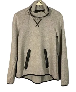 C9 By Champion Gray Victory Fleece Cowl Neck Pullover Sweatshirt Women Sz XS thumbnail 1