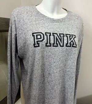 PINK Victoria's Secret Heather Gray Top thumbnail 1
