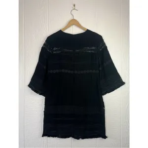 ELLIATT "Memory" Black Embroidered Fringe Dress‎ Size S thumbnail 9
