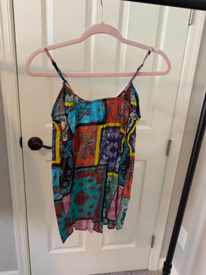 Multicolor Patchwork Tank Top Multiple thumbnail 2
