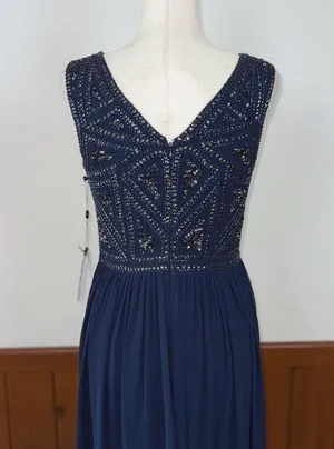 Stunning New Adrianna Papell Beaded Bodice Chiffon Mother of the Bride Gown! thumbnail 6