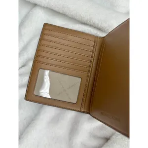 Michael Kors Passport Holder Unisex One Size Brown Logo Canvas Leather Travel thumbnail 3