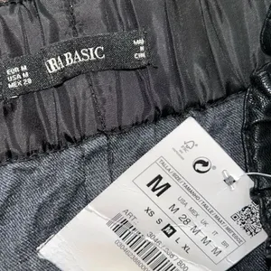 Zara Black Faux Leather Mini Skirt(Size Medium) thumbnail 3