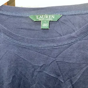LAUREN Ralph Lauren Navy Long Sleeve Shirt Size Large thumbnail 6