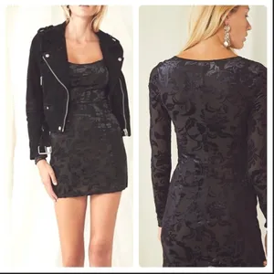 Free People Lotta Love Black Slip Dress thumbnail 2