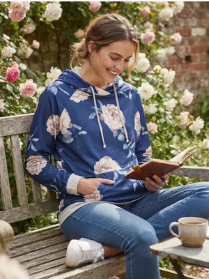Blue Floral Hoodie thumbnail 2