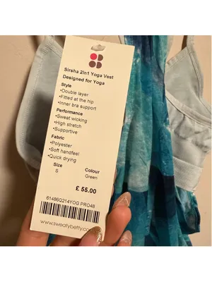 NWT Sweaty Betty Sirsha 2 in 1 Tank Green- Size Small thumbnail 6