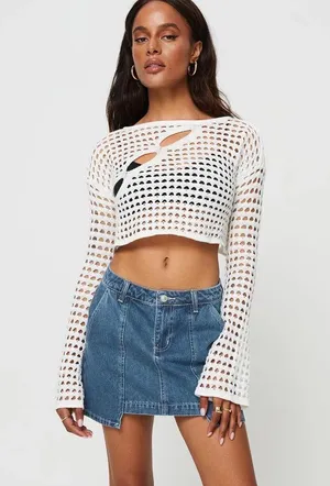 Princess Polly Trevina Denim Mini Skirt Mid Wash thumbnail 10