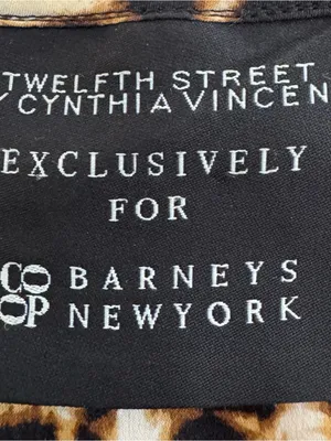 Twelfth Street by Cynthia Vincent 100% silk Leopard Print Maxi Dress, size SP thumbnail 3