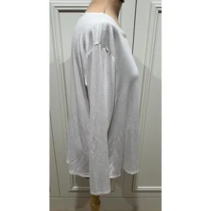 Eileen Fisher Women's White Asymmetrical Tunic Size Medium Lagenlook‎ Minimalist thumbnail 2