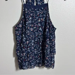 Abercrombie & Fitch Women Ruffle‎ Blue Sleeveless Blouse Top size S. thumbnail 2