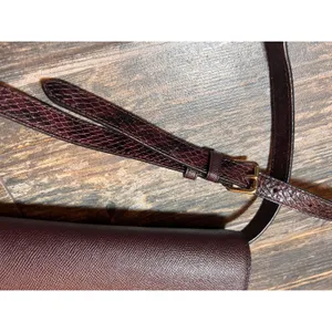 Coach C6777 Snake Embossed Cross Body Metallic Cherry Oxblood Pebbled Leather‎ thumbnail 14
