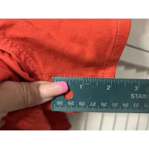 Old Navy Orange Denim Short Size‎ 6 Zip Button Mid Rise Summer Beach thumbnail 4