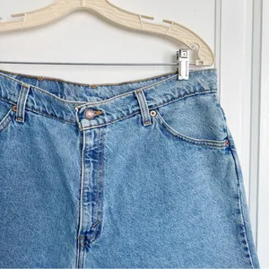Levi’s • vintage 920 jean shorts orange tab high waisted 90s mom frayed cutoffs thumbnail 2