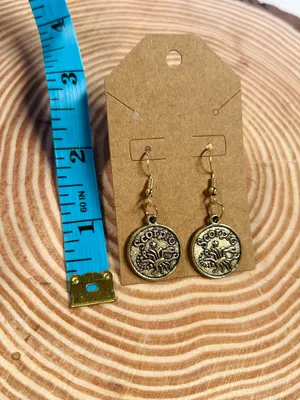 Gold Tone Scorpio Zodiac Charm Dangle Earrings Astrology Horoscope Jewelry NWT thumbnail 4