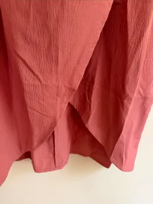 SHEIN Sleeveless Midi Dress with Side Knot in Rust thumbnail 4