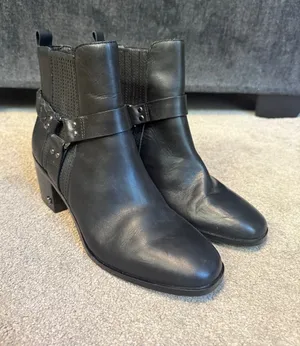 Sam Edelman Dalma Black Leather Western Moto Slip On Booties Size 8.5 thumbnail 1