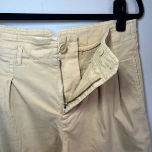 Maeve Anthropologie Remi Wide Leg Cropped Pants Beige High Waist Culottes Size 8 thumbnail 8