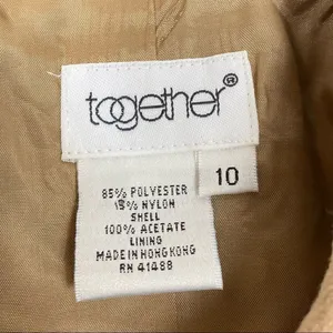 Vintage Tan Suede Beaded Western Zip Up Jacket Tan Size 6 thumbnail 7