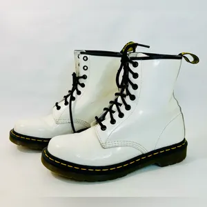 Dr. Martens Women’s 1460 Boot in White Patent Leather size 39 EU / 8 US thumbnail 4