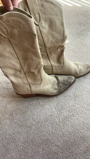 Suede cowboy boots Tan Size 8 thumbnail 4