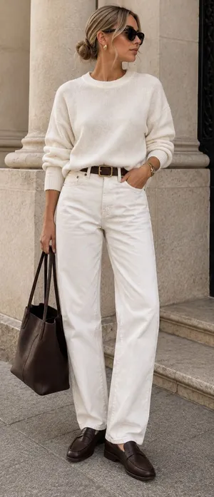 NWT & Other Stories Relaxed Tapered Jeans White Low Rise 28/30 thumbnail 1