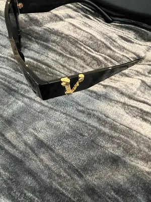 Versace V Logo Sunglasses | Black/Gold | Full Inclusion thumbnail 4