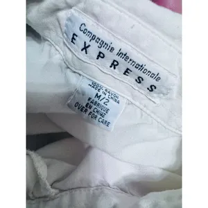 Vintage 90s Express Antibes France Colorful Embroidered Shirt White Flaws thumbnail 8