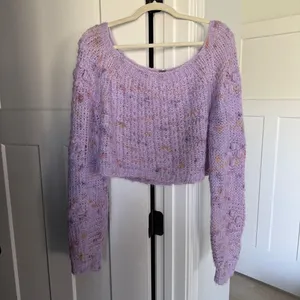 Free People sunset‎ cloud pullover Purple Lavender Knit Sweater thumbnail 2